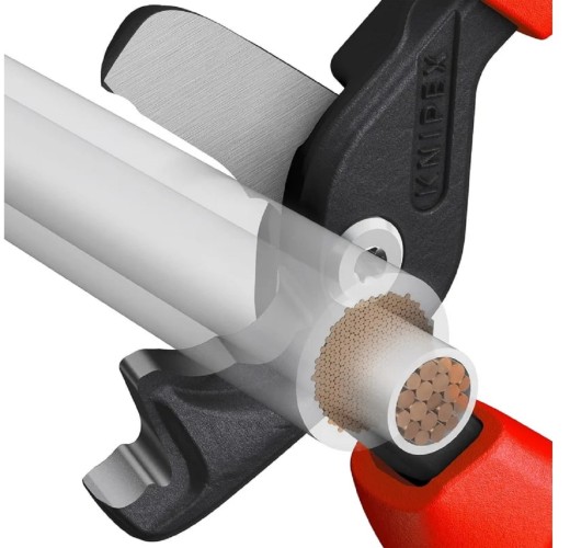 Кабелерез KNIPEX StepCut XL ступенчатый рез, Ø 23 мм, длина 225 мм, фосфатиров KN-9512225 - изображение 3