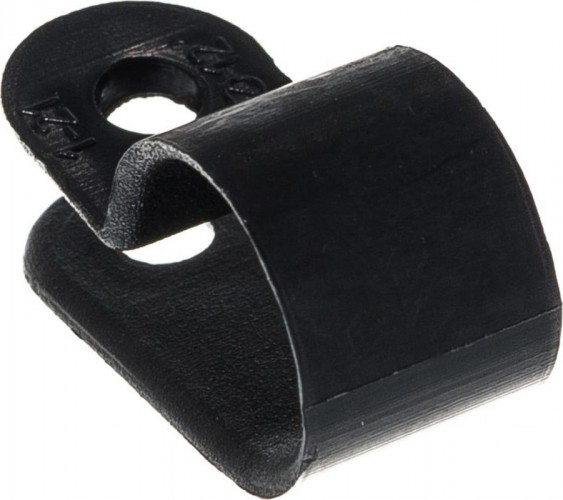 Кабельная скоба под винт REXANT 12 мм, черный упаковка 50 шт. 07-4412-1