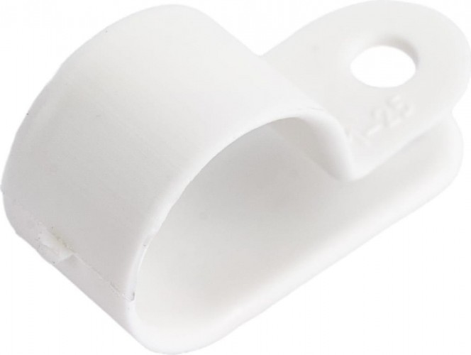 Кабельная скоба под винт REXANT 16 мм, белый упаковка 50 шт. 07-4416