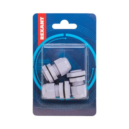 Кабельный ввод REXANT 07-8009-A3 PG-9 (4-8мм) серый, комплект (3 шт/уп) - изображение 4