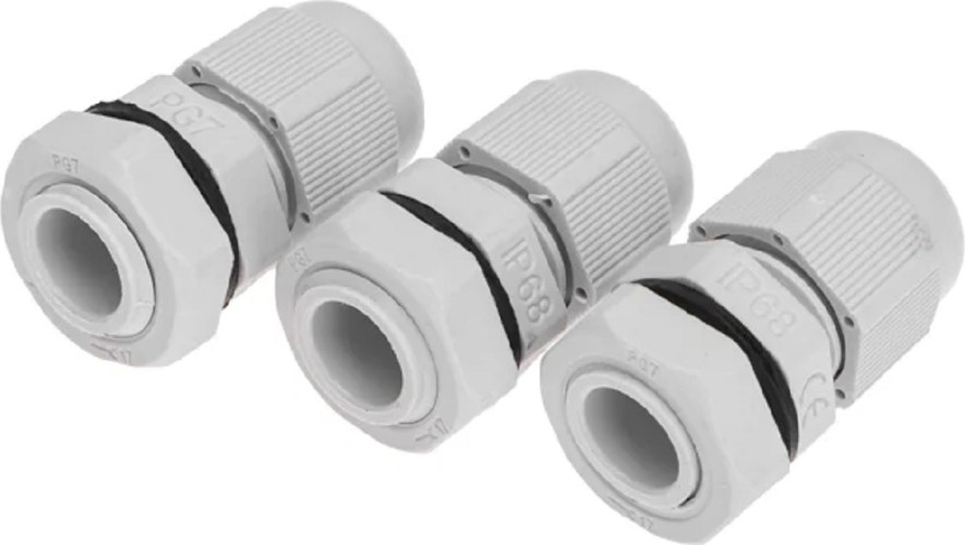 Кабельный ввод REXANT PG-7 (3,5-6мм) серый, (3 шт/уп) 07-8007-A3 - изображение 3