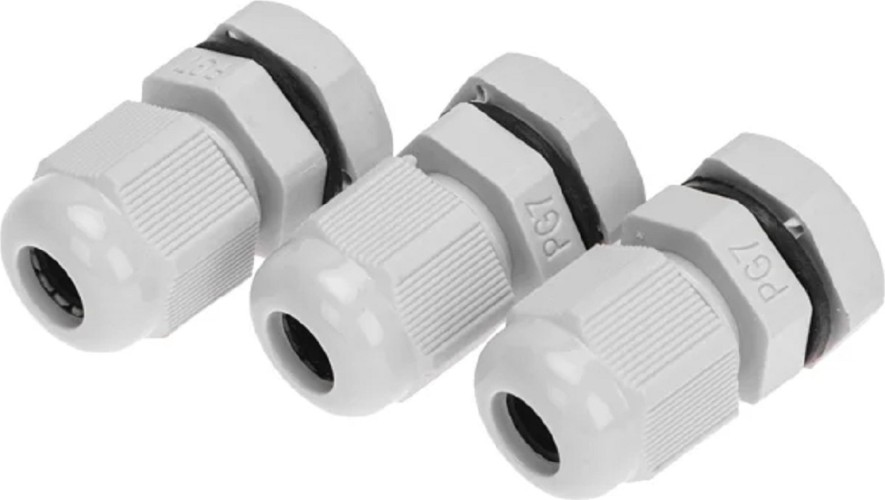 Кабельный ввод REXANT PG-7 (3,5-6мм) серый, (3 шт/уп) 07-8007-A3 - изображение 2