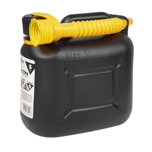 Канистра ARNEZI A1006321 5л для топлива пластиковая, с лейкой / черная - изображение 2