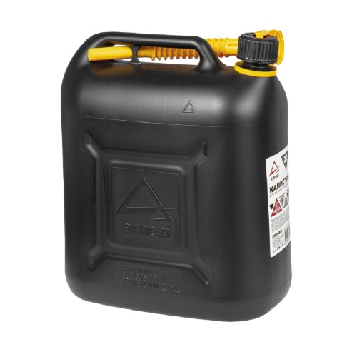 Канистра ARNEZI A1006323 20л для топлива пластиковая, с лейкой / черная