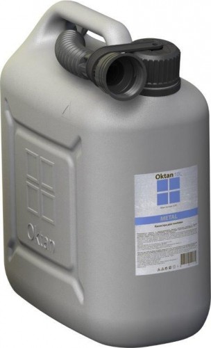 Канистра для ГСМ и технических жидкостей OKTAN 10 литров серая А1-01-12
