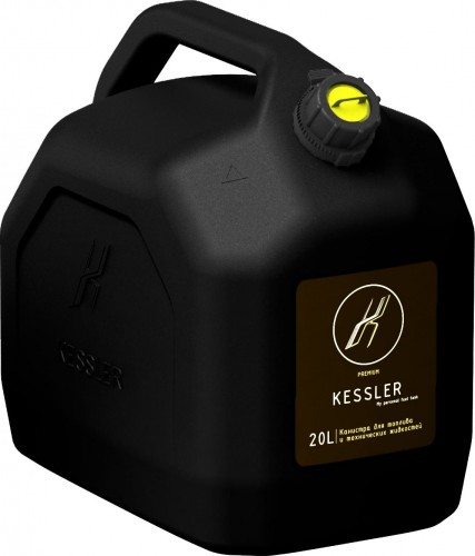 Канистра для ГСМ и технических жидкостей KESSLER универсальная 20 литров черная А1-02-08