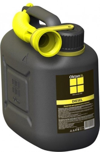 Канистра для ГСМ и технических жидкостей OKTAN Дизель 5 литров черная A1-01-15