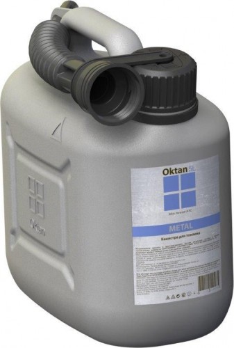 Канистра для ГСМ и технических жидкостей OKTAN 5 литров серая А1-01-11