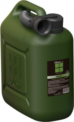 Канистра для ГСМ и технических жидкостей OKTAN Профи 10 литров зеленая А1-01-08