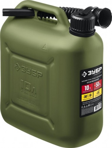 Канистра ЗУБР Профессионал 10л пластиковая, усиленная 38365-10