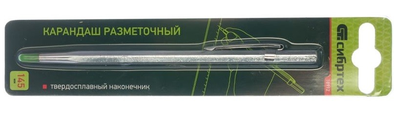 Карандаш твердосплавный СИБРТЕХ 145 мм разметочный, наконечник пл.че-л.// 18912
