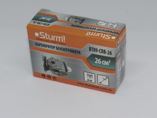 Карбюратор Sturm BT89-CRB-26 двигателя бензотриммера, 26 см куб. - изображение 2