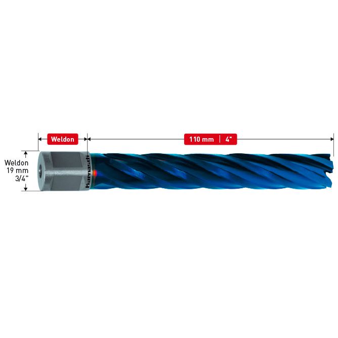 Сверло корончатое Karnasch BLUE-LINE 23x110 арт. 20.1280-23 - изображение 2