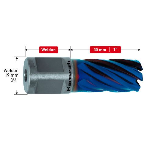 Сверло корончатое Karnasch BLUE-LINE PRO 25x30 арт. 20.1284-25 - изображение 2