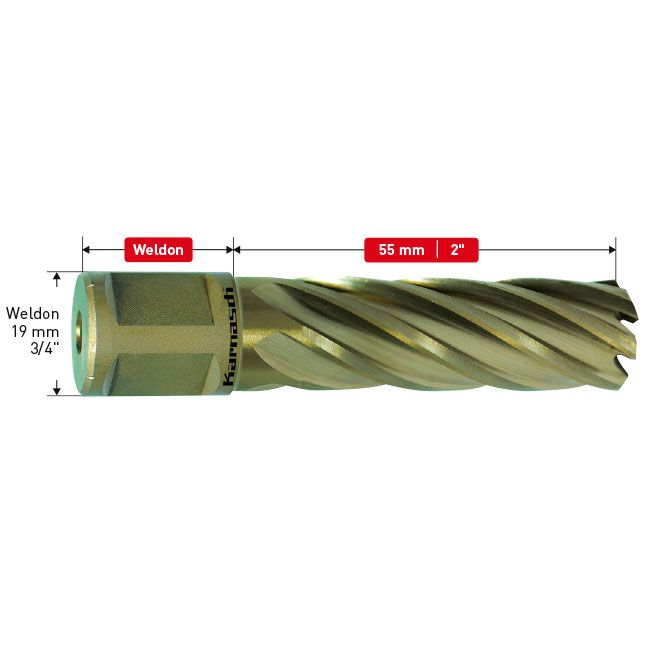 Сверло корончатое Karnasch GOLD-LINE 19x55 арт. 20.1270u-19 - изображение 2