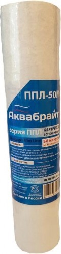 Картридж для воды АКВАБРАЙТ ППЛ-50 М Лайт для механической очистки ППЛ-50 М