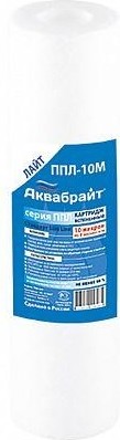 Картридж для воды АКВАБРАЙТ ППЛ-10 М Лайт для механической очистки ППЛ-10 М