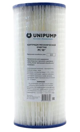 Картридж для воды UNIPUMP РС 10" мех. очистки (25 мкм) big blue 70958