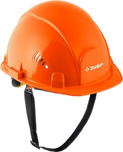 Каска ЗУБР 11094-1 ФОРТ оранж,  текстильный амортизатор, храповый механизм 11094-1