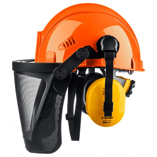 Каска ЗУБР ТРИАДА в комплекте с наушниками snr=27дб и защитным экран 11099 - изображение 2