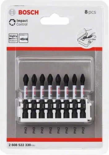 Кассета бит  BOSCH Pick and Click IMPACT 50 мм 8 предметов PH2 2608522330 - изображение 2