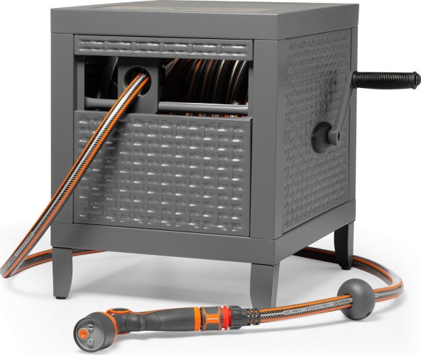 Катушка для шланга DAEWOO DWR 6130 металлическая + шланг 30м и набор для полива - изображение 3