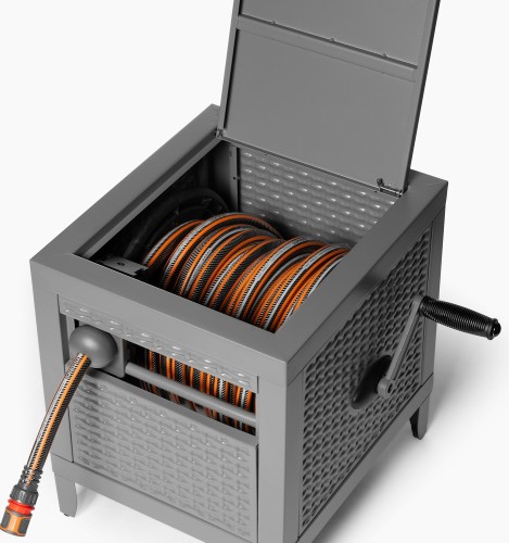 Катушка для шланга DAEWOO DWR 6130 металлическая + шланг 30м и набор для полива - изображение 4