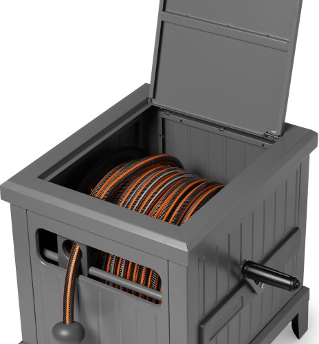 Катушка для шланга DAEWOO DWR 6145 металлическая + шланг 45м и набор для полива - изображение 4