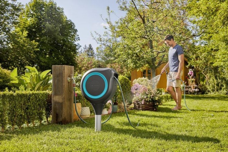 Катушка напольная GARDENA RollUp M со шлангом 20 м, голубая 18614-20.000.00 18614-20.000.00 - изображение 4