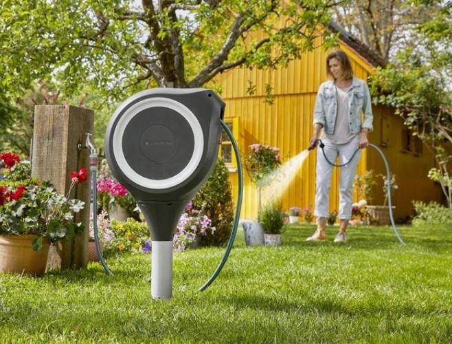 Катушка напольная GARDENA RollUp S со шлангом 15 м, белая 18606-20.000.00 18606-20.000.00 - изображение 3