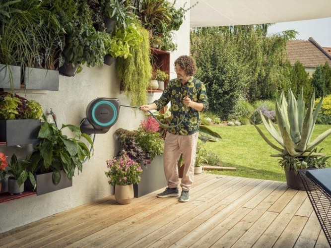 Катушка настенная GARDENA RollUp S со шлангом 15 м, голубая 18600-20.000.00 18600-20.000.00 - изображение 4