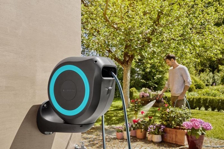 Катушка настенная GARDENA RollUp M со шлангом 20 м, голубая 18610-20.000.00 18610-20.000.00 - изображение 3