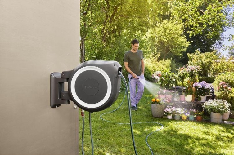 Катушка настенная GARDENA RollUp M/L со шлангом 25 м, белая 18622-20.000.00 18622-20.000.00 - изображение 3