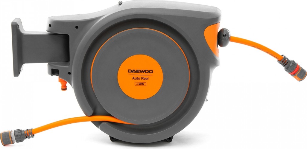 Катушка со шлангом DAEWOO DWR 3025 Auto Reel x25 с пистолетом и коннекторами - изображение 4
