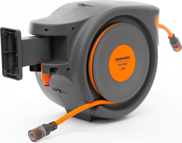 Катушка со шлангом DAEWOO DWR 3025 Auto Reel x25 с пистолетом и коннекторами - изображение 5