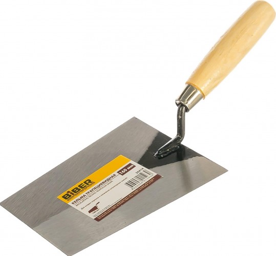 Кельма Biber 35414 трапециевидная, дер. рукоятка, 160мм Тов-066236