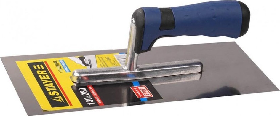 Кельма STAYER Eхpert 130х280 мм, гладилка штукатурная нержавеющая c дву 0805