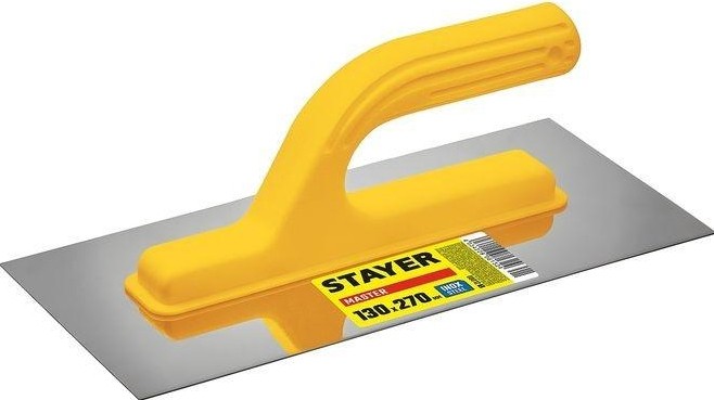 Кельма STAYER MASTER 130х270 мм гладилка нержавеющая с пластиковой ручк 08012_z01