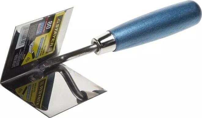 Кельма STAYER PROFI для внутренних углов, нержавеющее полотно, 80х60мм 0836