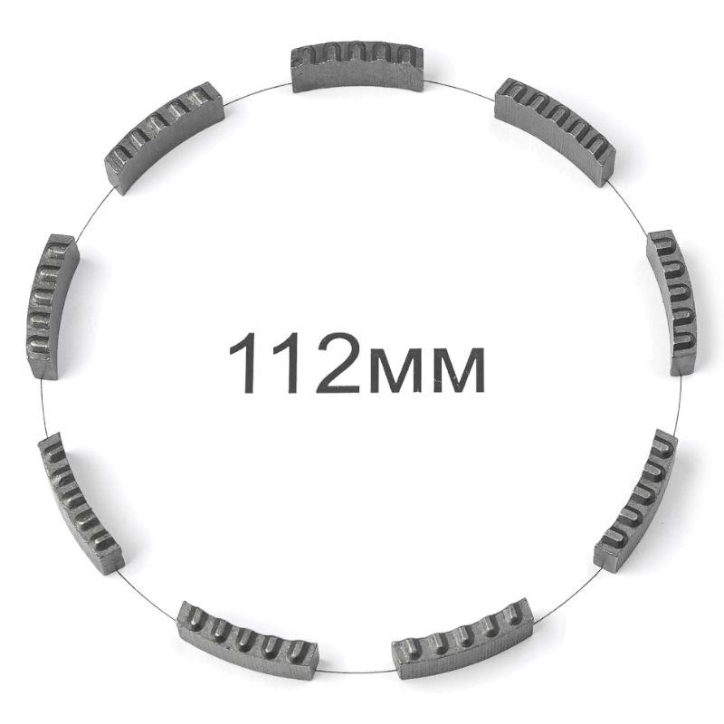 Комплект сегментов KEOS для восстановления алмазной коронки 112мм (9 шт) DS112 - изображение 14