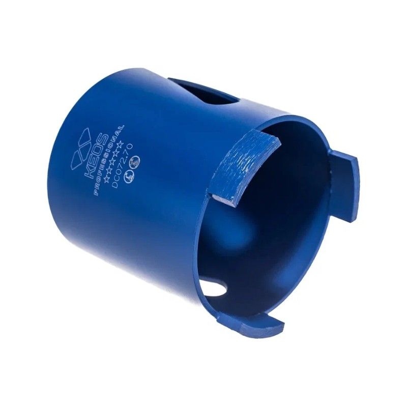 Алмазная коронка по бетону KEOS (сухой рез) М16 72/70 мм в комплекте с переходником для коронок M16-SDS+ - изображение 8