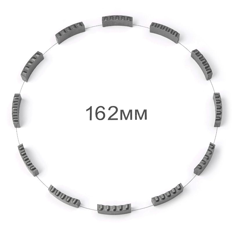 Комплект сегментов KEOS для восстановления алмазной коронки 162мм (12 шт) DS0162 - изображение 16