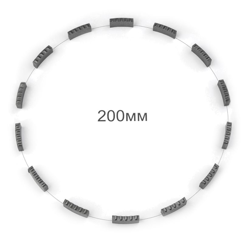 Комплект сегментов KEOS для восстановления алмазной коронки 200мм (14 шт) DS200 - изображение 14