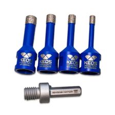 Набор коронок по керамограниту KEOS PRO 6-12мм M14 с воском с переходником (DCK612M14) - изображение 7