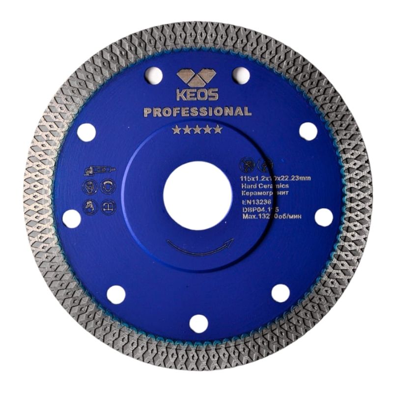 Диск алмазный KEOS Professional 1.2мм X-tile (керамогранит) 115мм/22,23
