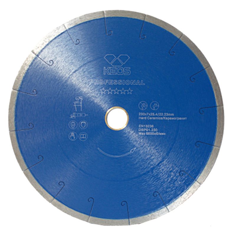 Диск алмазный сплошной (керамогранит) KEOS Professional 230x25,4x22,23 мм