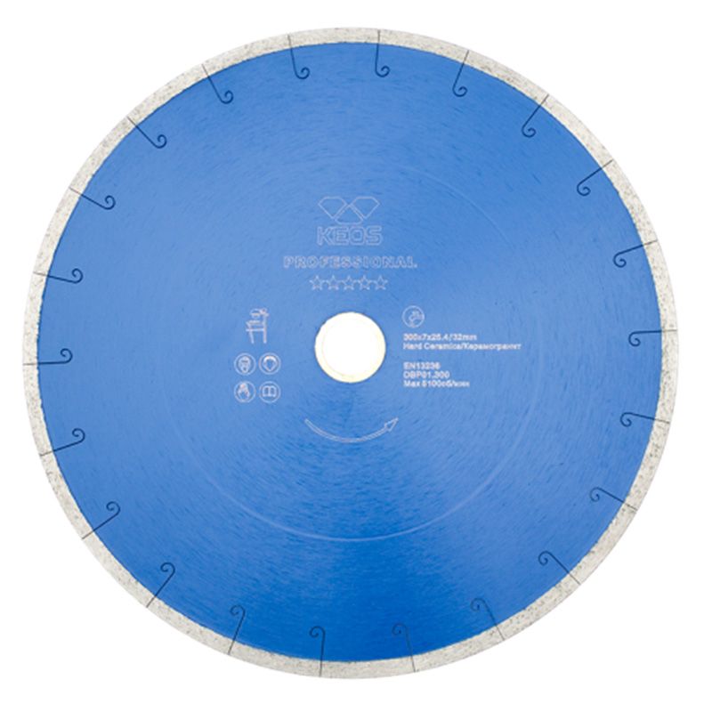 Диск алмазный сплошной (керамогранит) KEOS Professional 300x32x25,4 мм