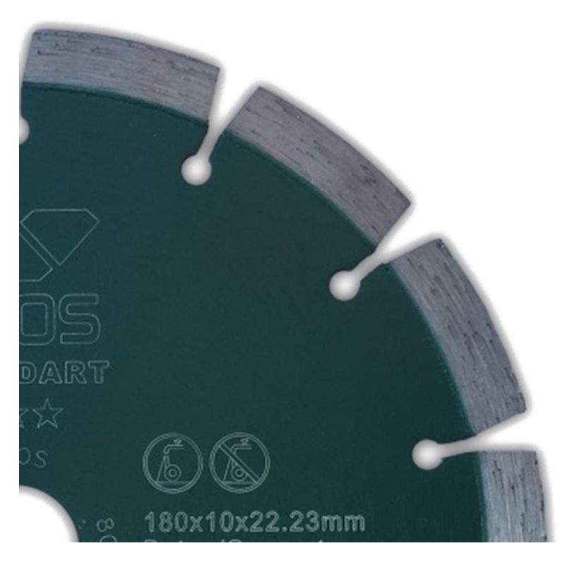 Диск алмазный по бетону KEOS Standart 180x22,23 мм (лазерная сварка) - изображение 2