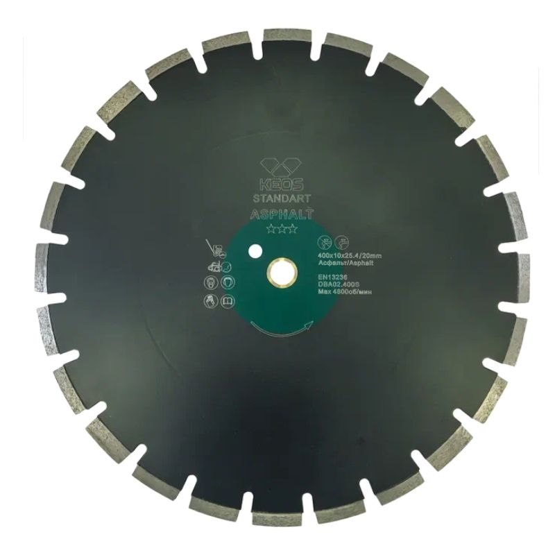 Диск алмазный сегментный (асфальт) KEOS Standart 400x25,4/20 мм (лазерная сварка)