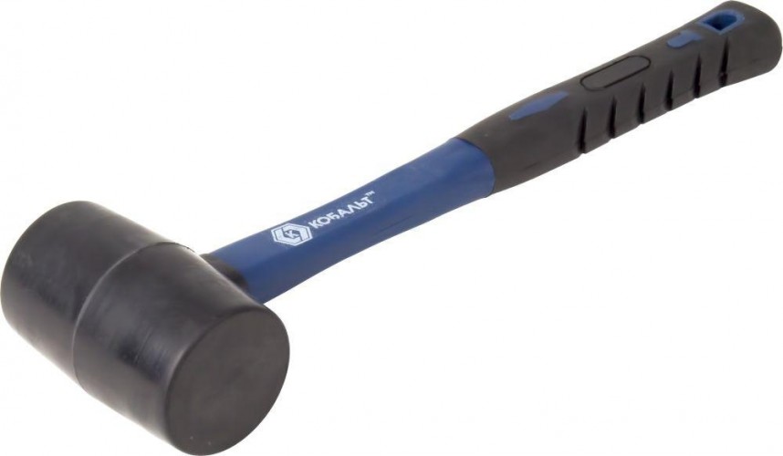 Киянка Кобальт 241-031 225 г (45 мм), черная резина, фибергласовая рукоят - изображение 2